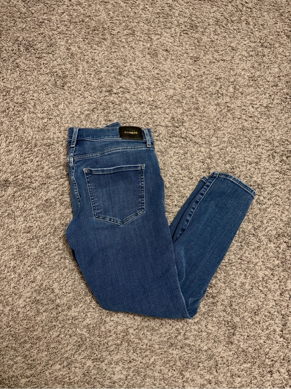 Express Mid-Rise Blue Women’s Skinny Jeans